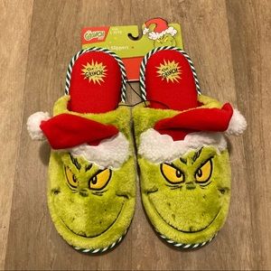 Men’s Dr. Seuss The Grinch Christmas Slippers Size Lg (shoe Size 11-12)